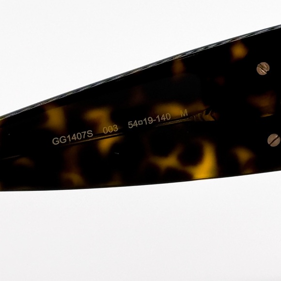 NEW GUCCI GG1407S 003 HAVANA BROWN WOMEN SQUARE SUNGLASSES GUCCI - Picture 8 of 11